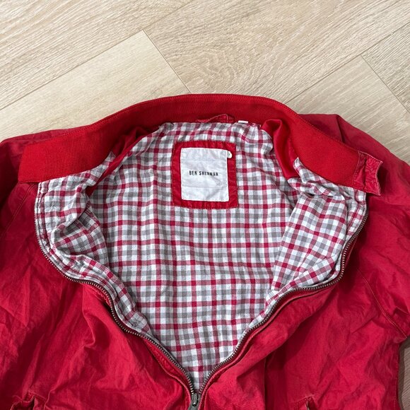 Ben Sherman Red Windbreaker Jacket 🔥 Mod StyleMen’s M